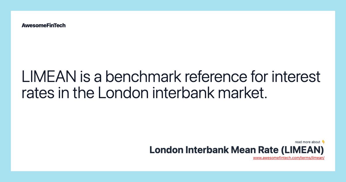 London Interbank Mean Rate LIMEAN