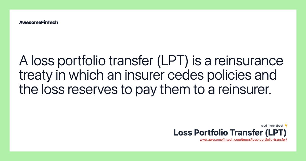 Loss Portfolio Transfer What it is How it Works Example