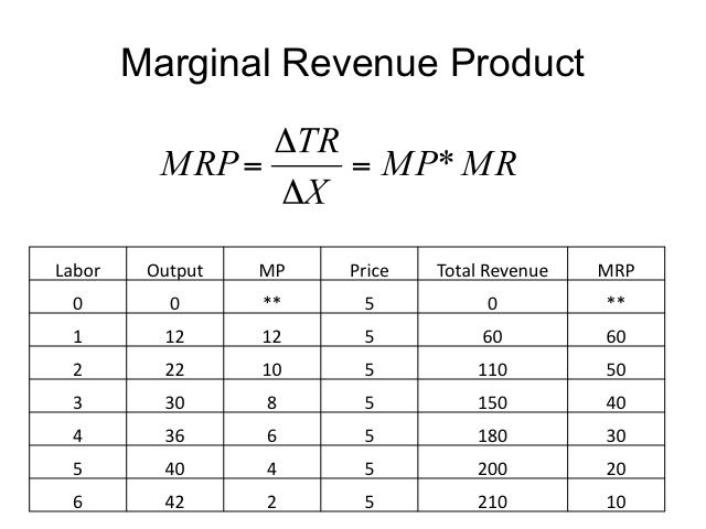 Marginal Revenue Product MRP Definition and How It s Predicted