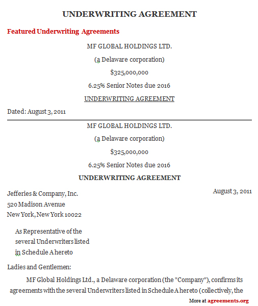 Underwriting Agreement Meaning and Types