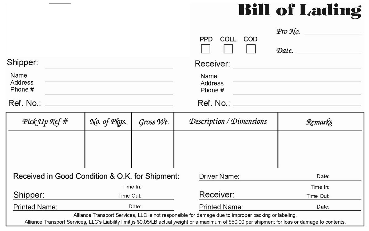 Uniform Bill of Lading What It is How it Works
