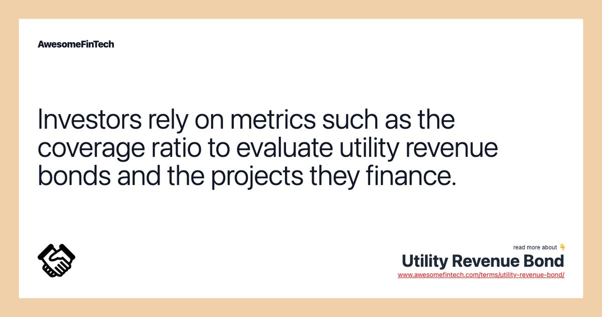 Utility Revenue Bond What It Is How It Works