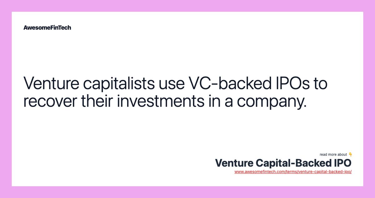 Venture Capital-Backed IPO What it is How it Works Example