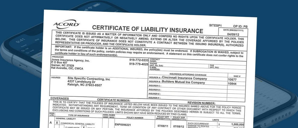 What Is a Certificate of Insurance COI When You Need One